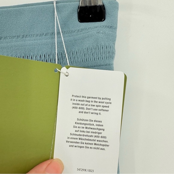 Wolford Net Lines Biker Short in Sky Blue Size L - Picture 8 of 10